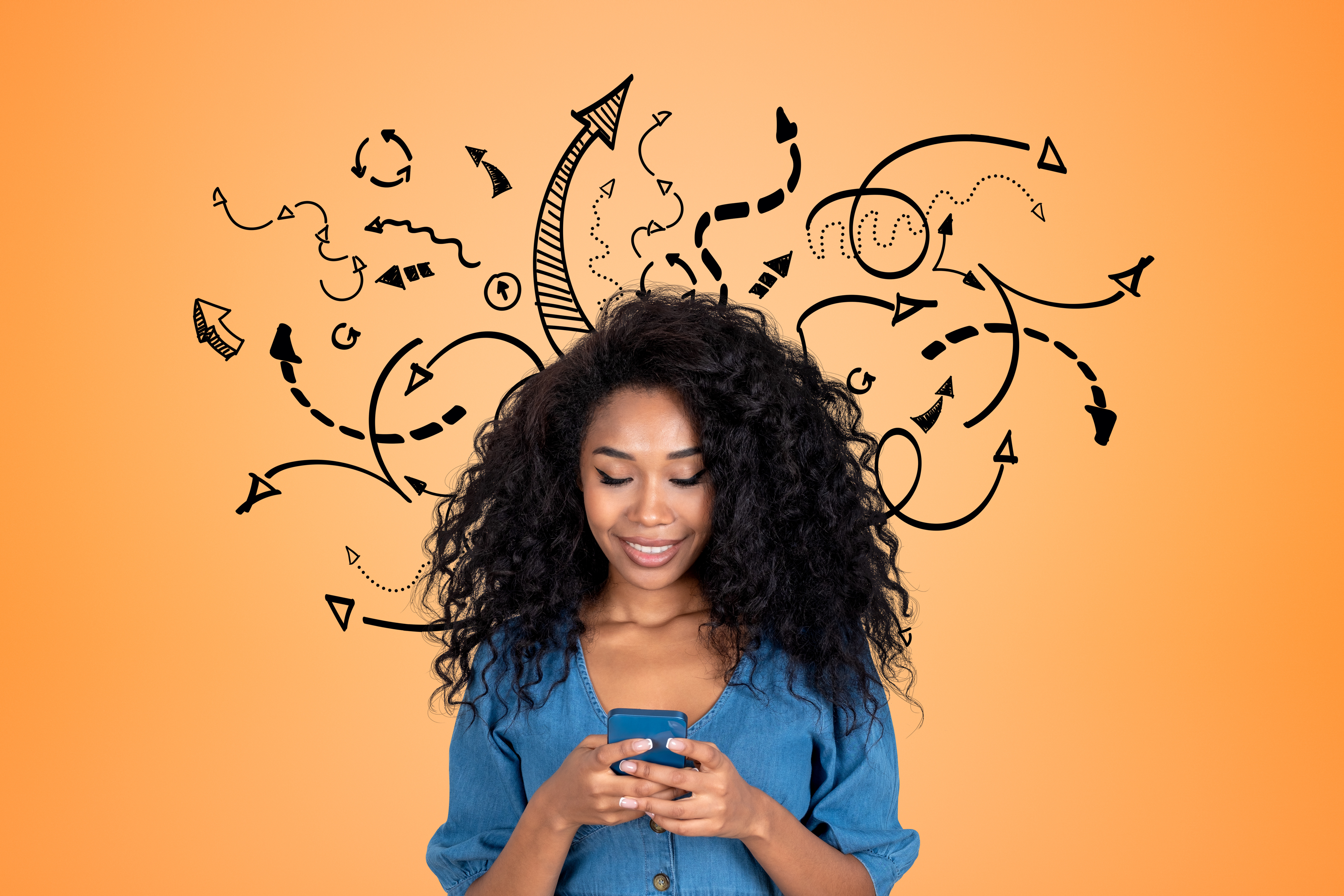 Mobile app development illustration