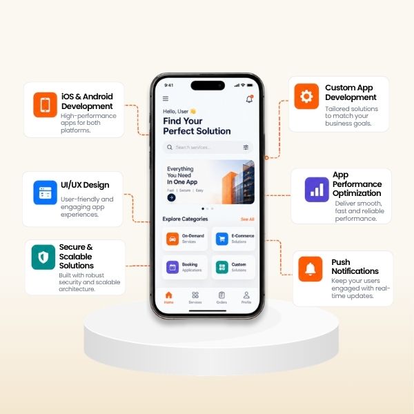 Custom iOS and Android apps, engineered to hold up under real usage